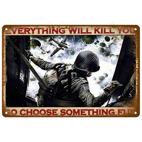 Retro Wall Art Mural Outdoor House Bathroom Home Room Decorations Decor Vintage Metal Signs Plates Tin Sign Posters Man Cave Bar