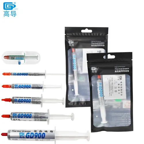 Peso neto 1/3/7/15/30 gramos, pasta de grasa conductora térmica GD900 de alto rendimiento, compuesto de disipador de calor de yeso para CPU GPU SSY