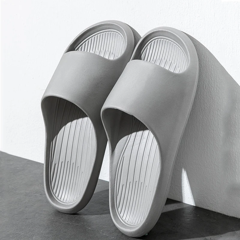 

Thick Sole Slippers for Women Men Non Slip EVA Pillow Slippers Open Toe Soft Bathroom Slides Indoor Outdoor Home Shower Sandals