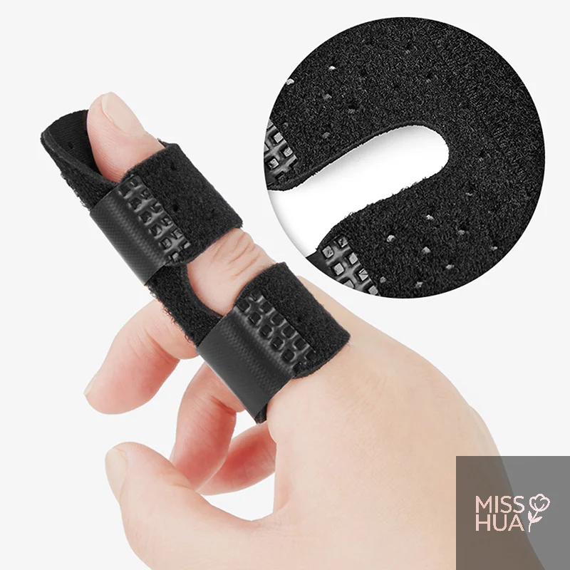 HUA قابل للتعديل إصبع مصحح جبيرة لوح فولاذي لتخفيف الآلام إصبع هدفين دعم جبيرة اليد إصلاح حزام حامي تنفس #4