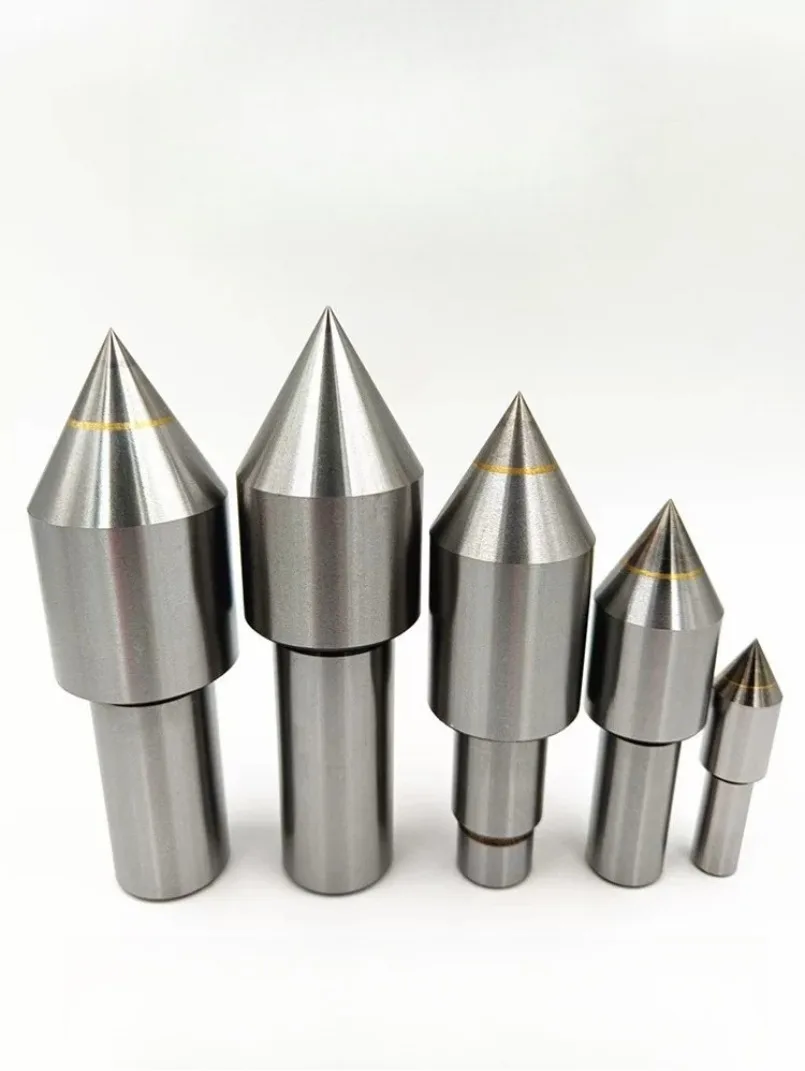 1PC Lathe Straight Handle White Steel Alloy Tip Dead Center Morse 5 4 3 2 Rotary Movable Center Head Accessories