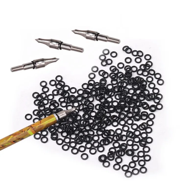 100pcs Archery Broadhead O-Rings Rubber Washers Arrowhead Point Locks Gasket Target Hunting Shooting Accessories