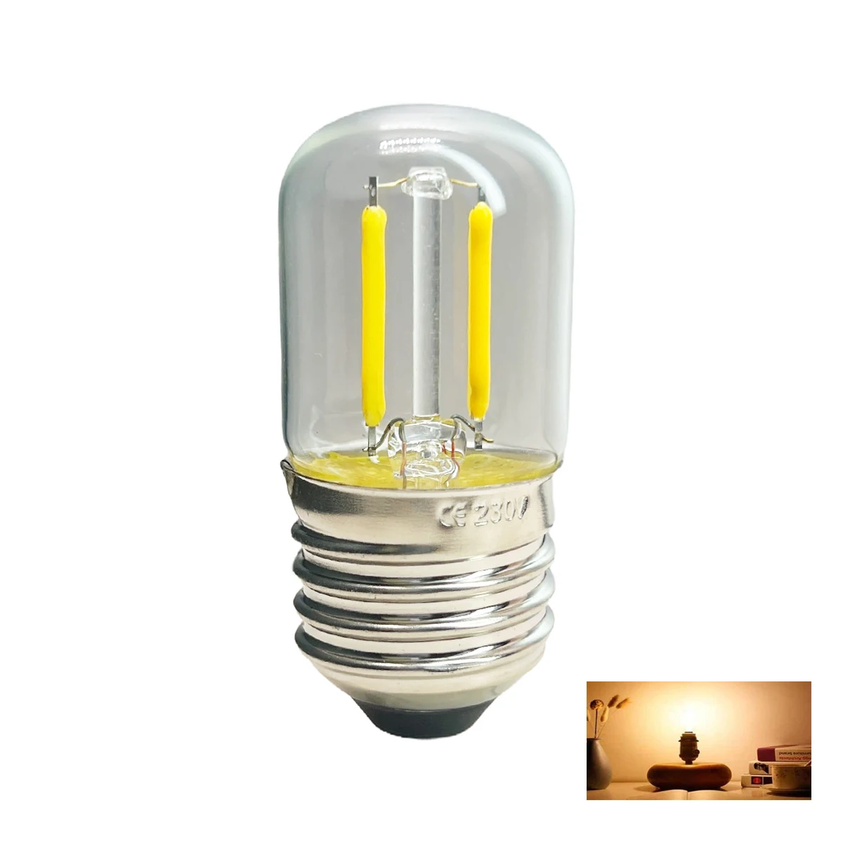 10Pcs Mini E27 T28 Light Bulb Filament 1W Edison Decorative Night Lamp 360/Degree Beam Angle Brown Glass Clear Home Appliance