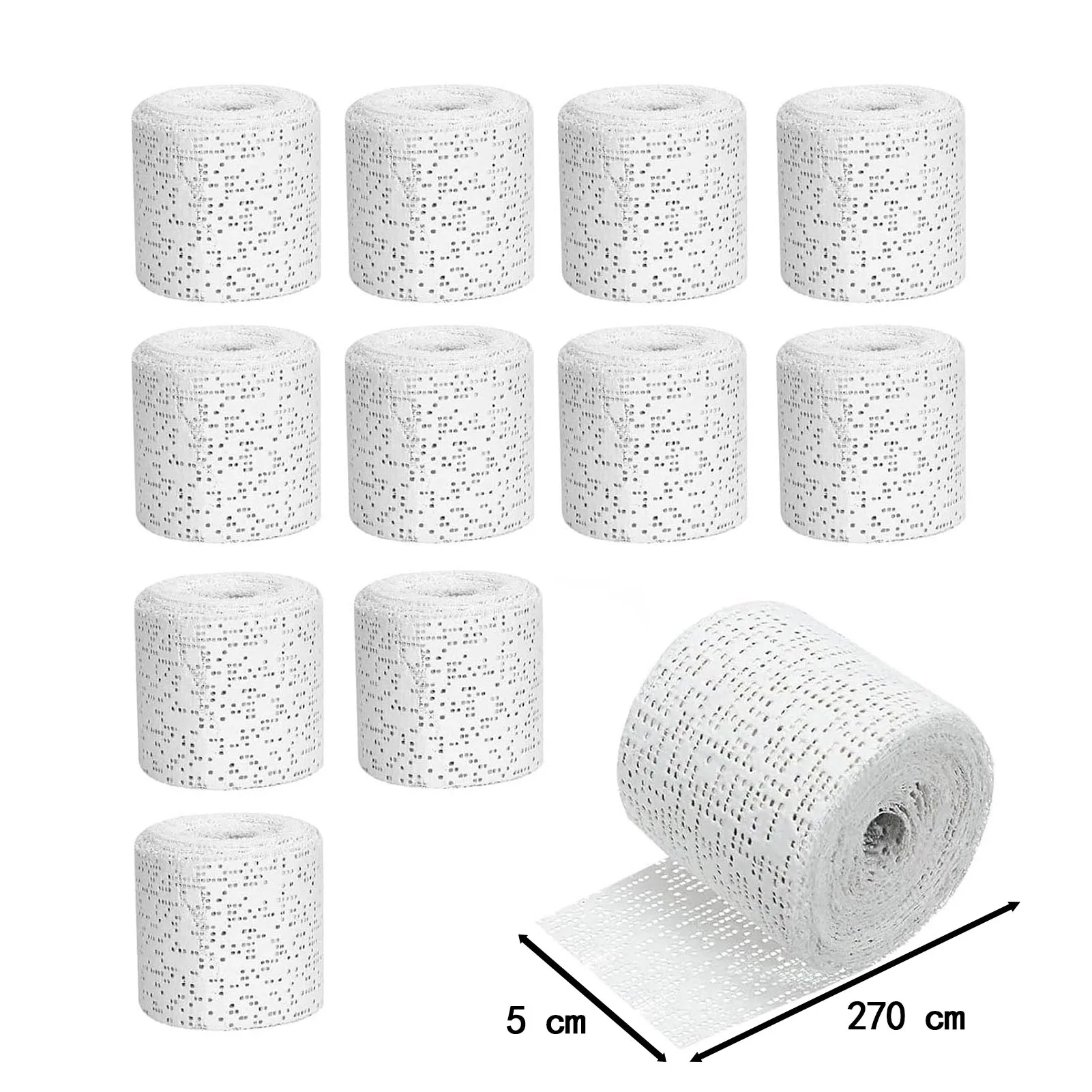 12 Rolls 5 X 270cm Plaster Bandages for Crafts,Plaster Bandages Set for Baby Belly Impression,Quick Drying Plaster Bandages for Plaster Impression