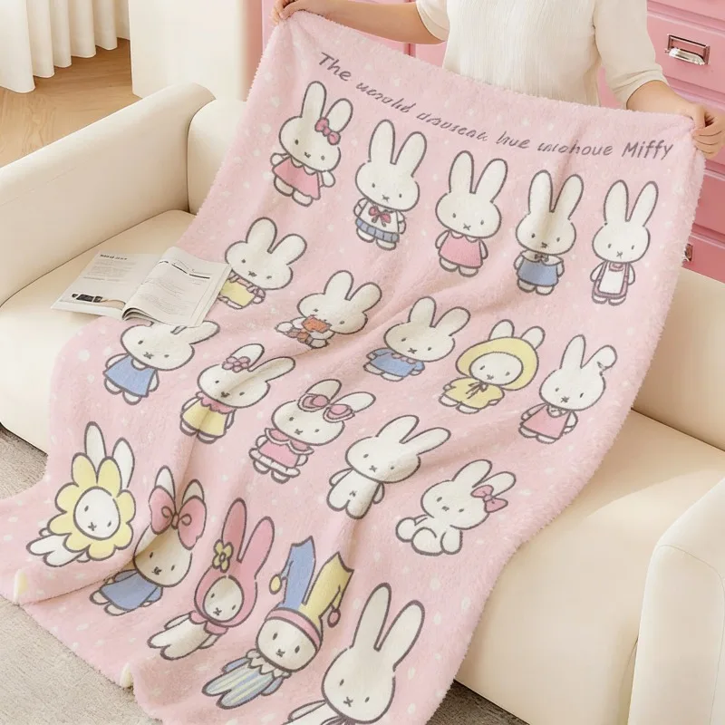 New creative Miffy blanket, cartoon cute air-conditioning blanket, high-appearance fashion, girly-hearted student nap blanket