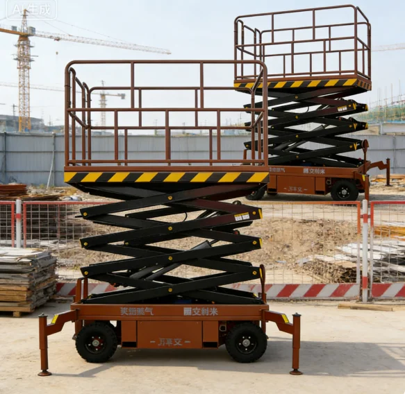 YG Customized 6m 12m Electrical Lift Electric Scaffolding Lifting Platform Small Sissor Man Aerial Work Platform Self Propel Sci