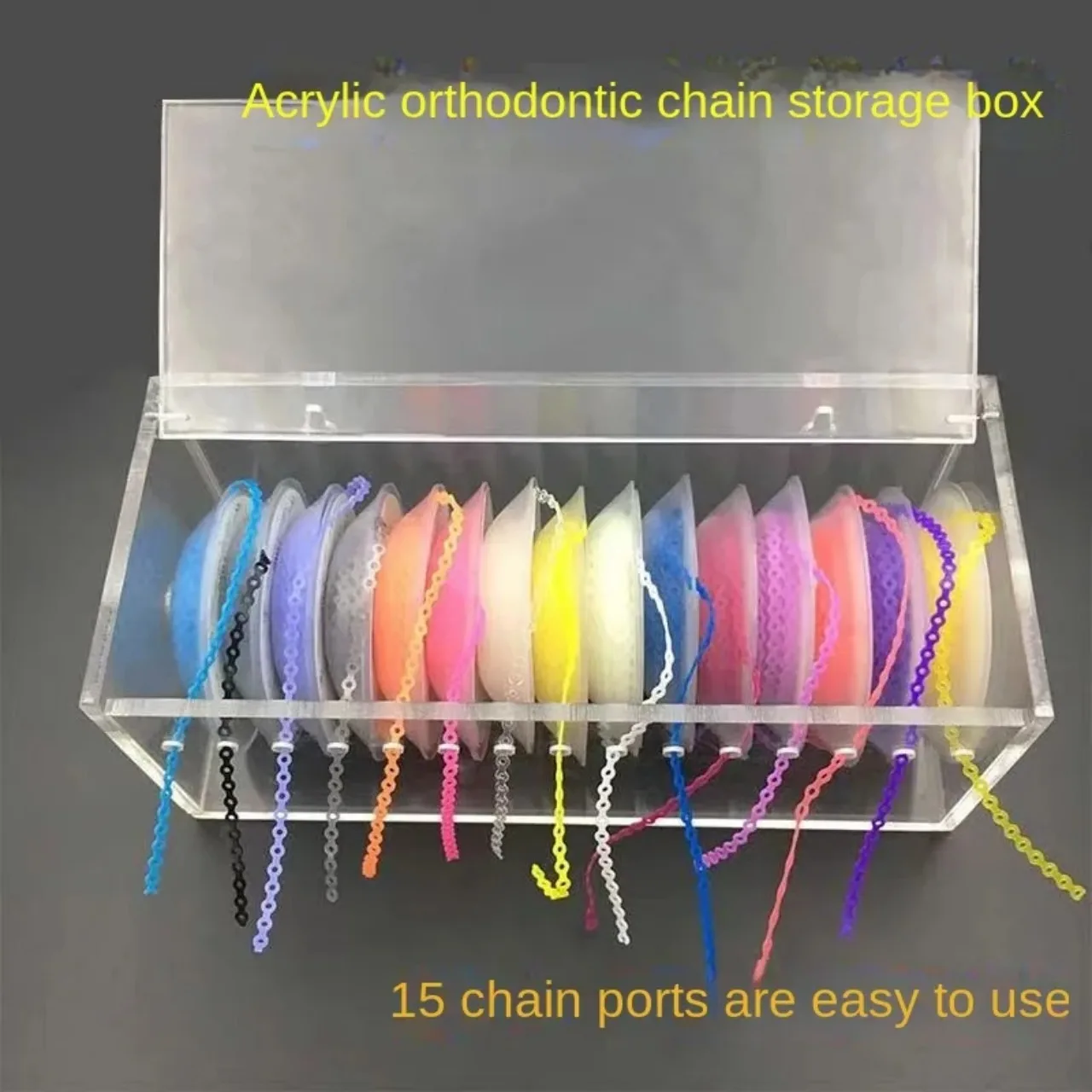 Odontoiatria Dispenser per catena di alimentazione ortodontica dentale di alta qualità scatola di posizionamento organizzatore per elastici in