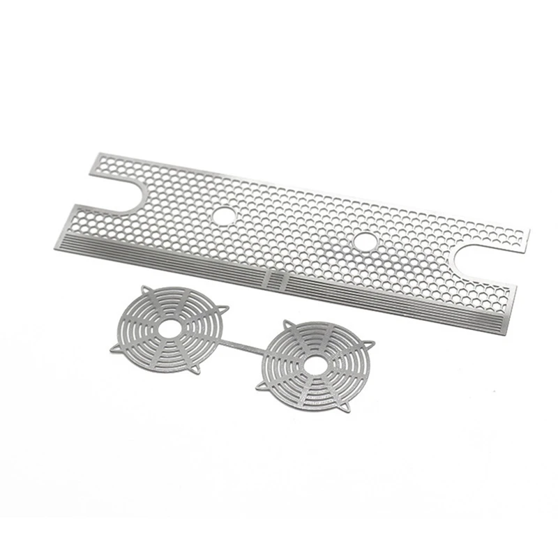 1 Set For Traxxas TRX4 Ford Bronco Metal Mesh Simulation Water Tank Radiator Modified Upgraded Accessories Silver