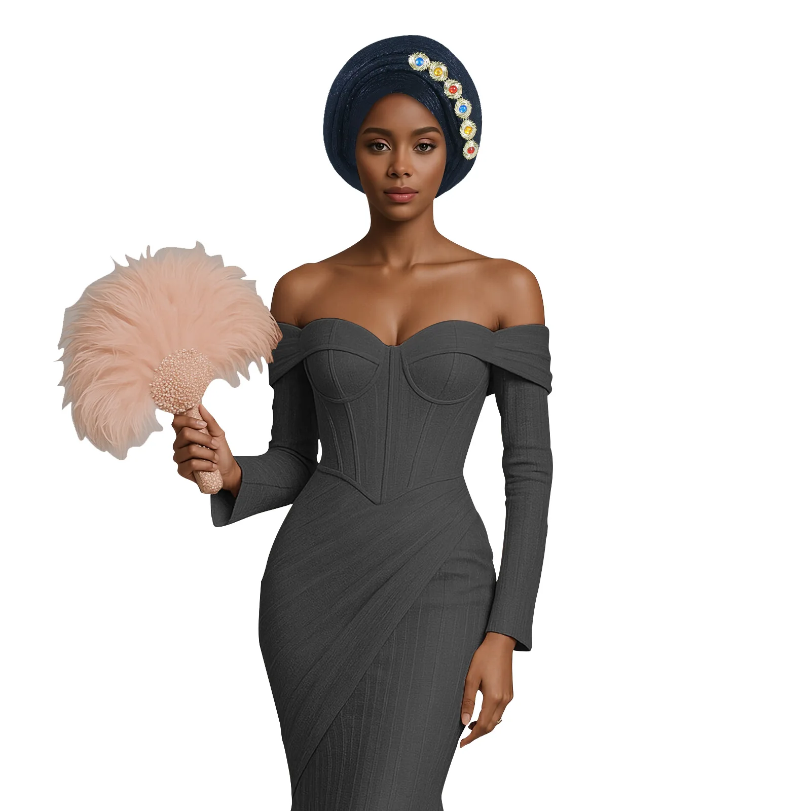 Africano auto gele headtie nigeria festa de casamento geles brilhante turbante boné para mulheres esponja muçulmano hijab gorro lenço chapéu 2025