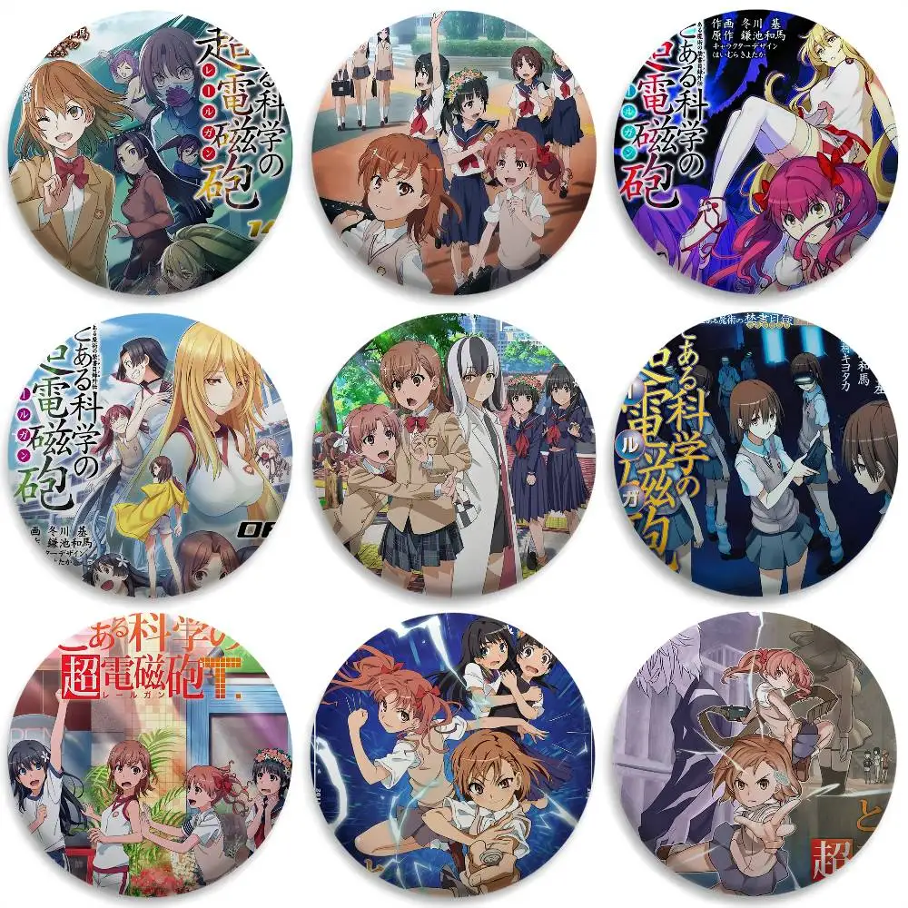 

Certain S-Scientific Railgun Badges Round Exquisite Badge Brooches Creative Pins For Clothes Hat Backpack Gift Accessories