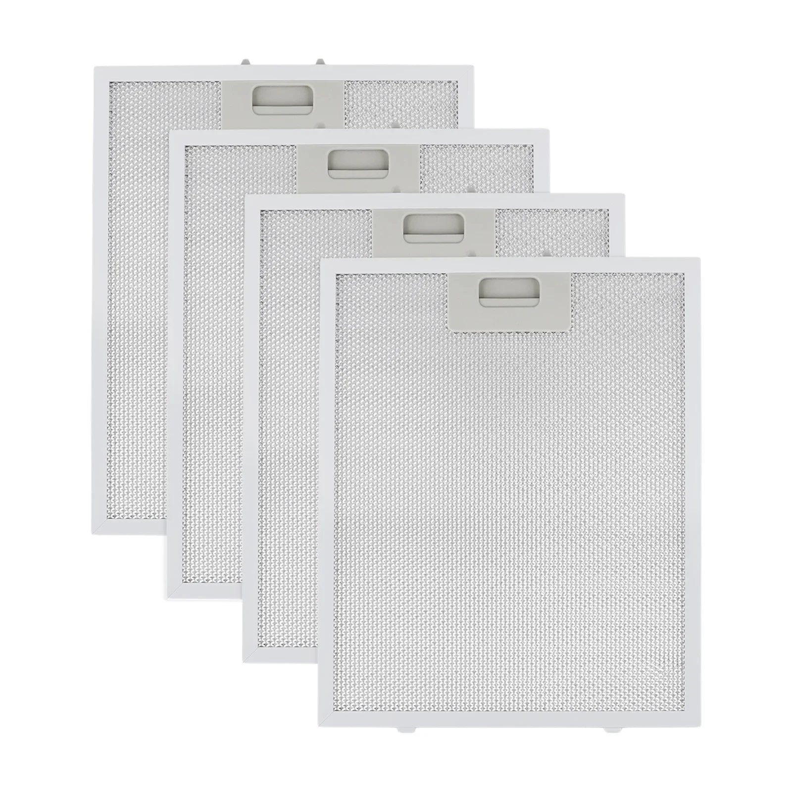 Range Hood Filter Set of 4 Aluminum Mesh Filters for Effective Grease Filtration and Kitchen Airflow Improvement