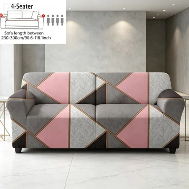 Light Gray Zigzag Sofa Cover, Luxury Diamond Slipcover, Fruit Cherry Graffiti Cover, Blue Vintage Leaf Protector.