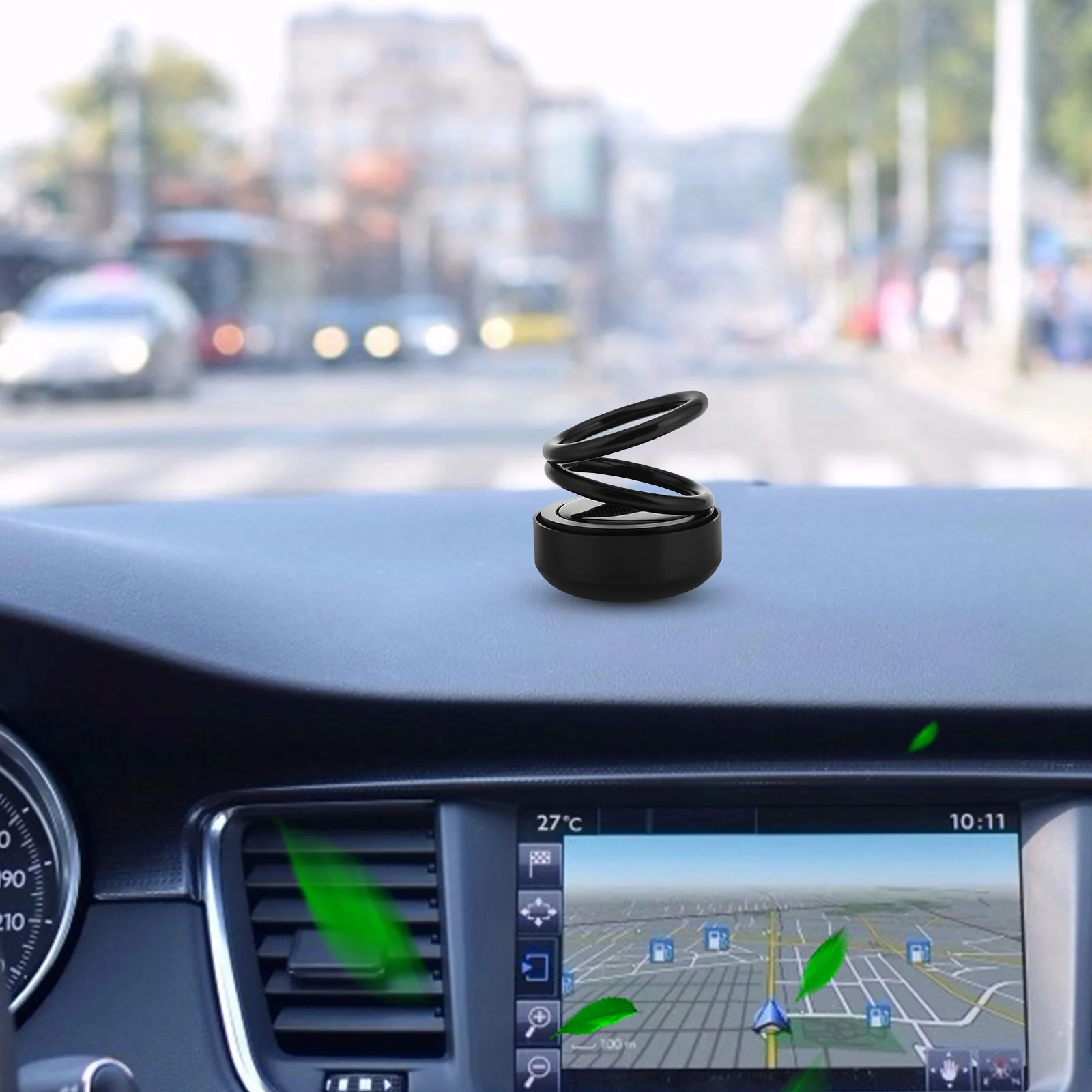 

Solar Powered Rotating Car Perfume Ornaments Aromatherapy Fragrance Diffuser Decoration Dashboard Accessories Portable Essential
