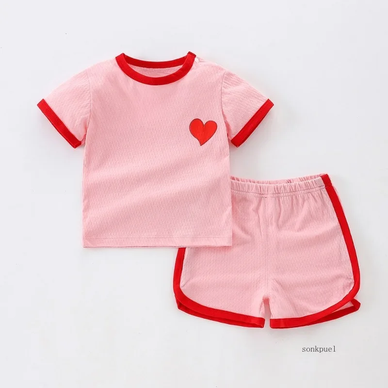 Summer Baby Set Cotton Sleeve Tops+shorts Newborn Girl Tshirt Pants Infant Kids Boys Girls Clothes Suit