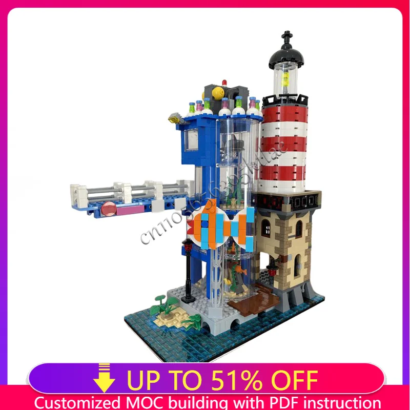 

Hot 1009 Parts City Lighthouse and Aquarium Building Blocks Model Children Puzzle Educational Assembly Birthday Surprise Gifts