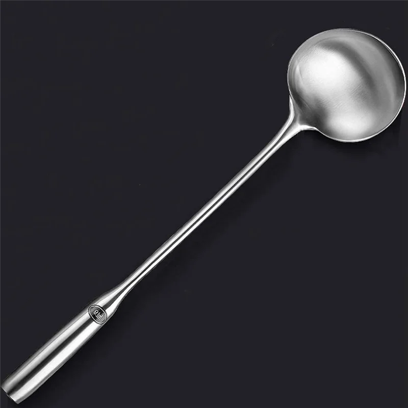 Soup Ladle, Wok Spatula,the Longer Handle Shovel Spoon Rustproof, Heat Resistance, Integral Forming Durable Stainless HGC