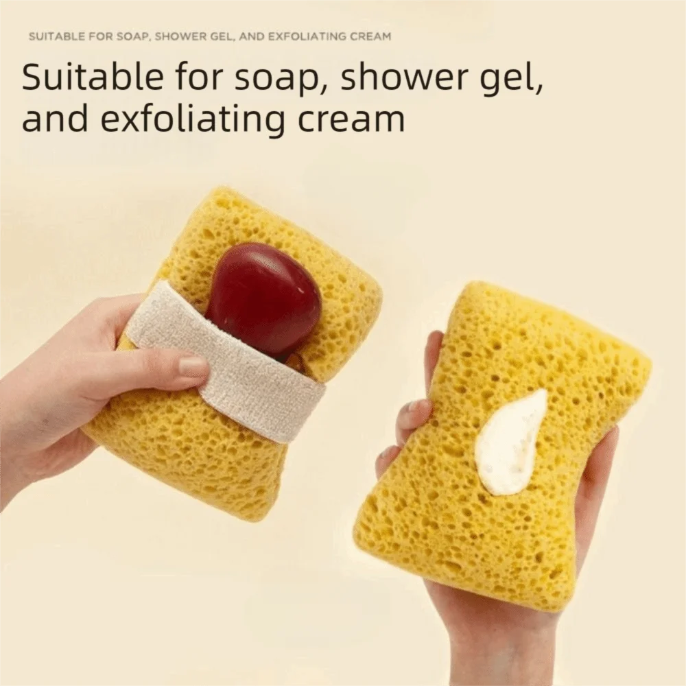 Ultra Soft Texture Bath Sponge Rich Foaming No Loose Fibers Body Scrubber Multi-use Shower Foaming Tool Gentle Exfoliation