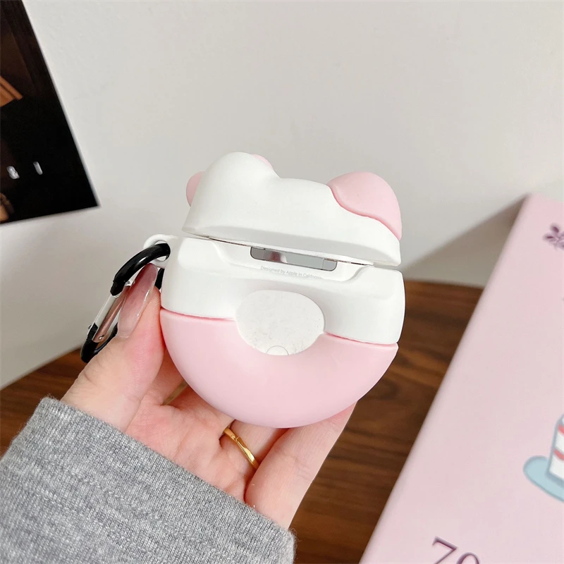 3D чехол для наушников Hello Kitty для Apple AirPods 1 2 3 поколения Airpods Pro/Pro2 беспроводные Bluetooth наушники