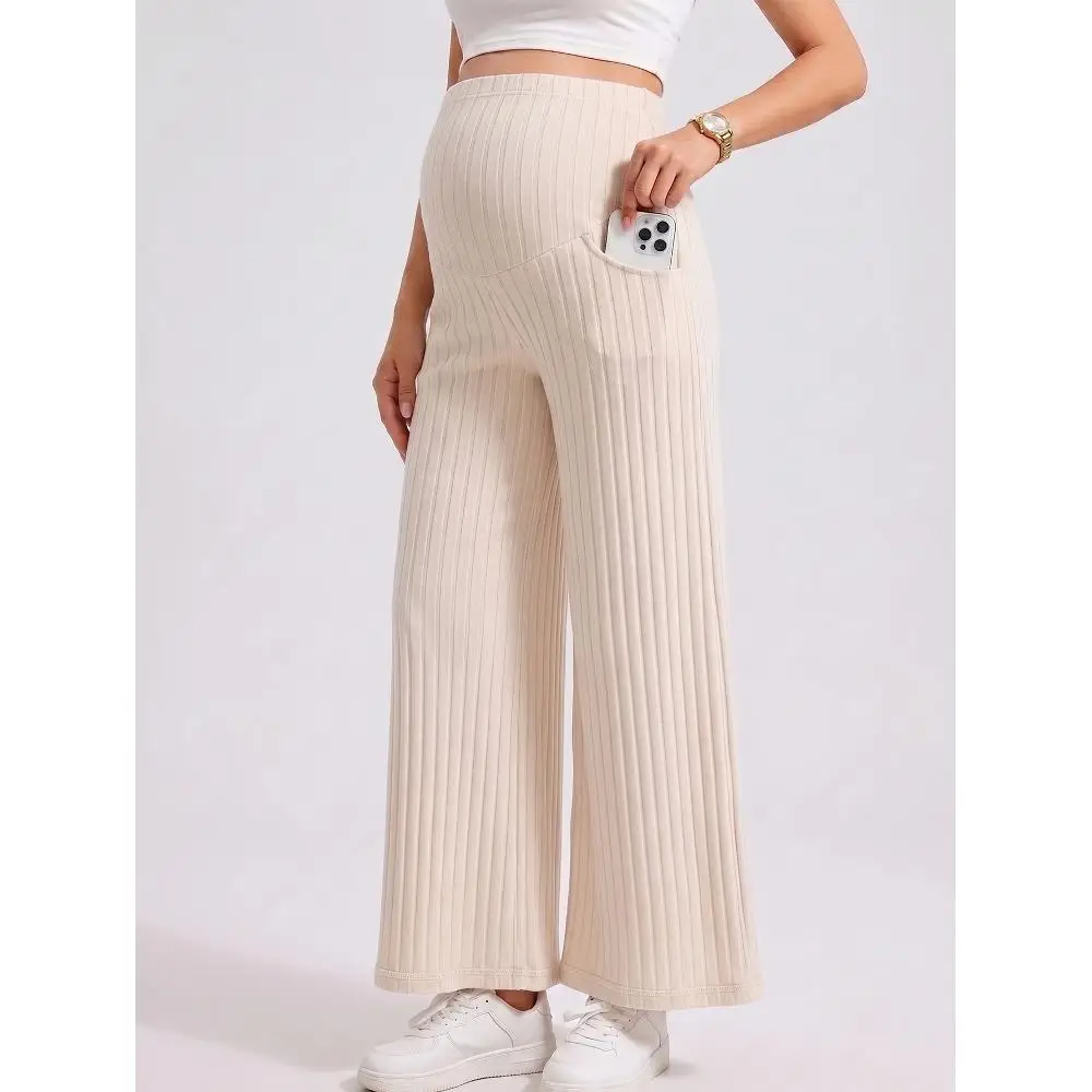 Maternity clothing autumn women with pockets wide-leg pants pajama pants large size loose and comfortable casual maternity pants
