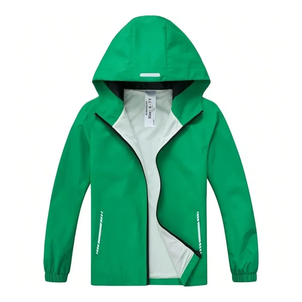 

Водонепроницаемая куртка для мальчиков и девочек, легкая ветровка с мягкой подкладкой, пальто с капюшоном, легко складывается