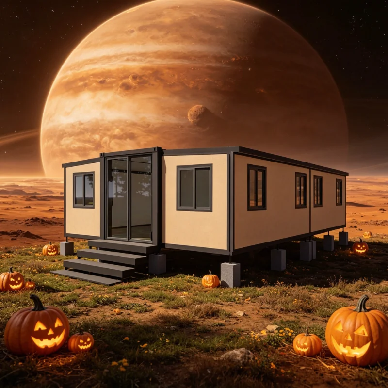40ft Luxury Small Villa Sun Room Granny House Prefabricated Modular Expandable Container House Kitchen Bathroom Sandwich Panel