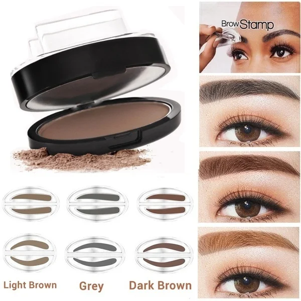 Awesome Lazy Makeup Eyebrow Powder Brow Stamp Convenient Universal Printed Seal Tools