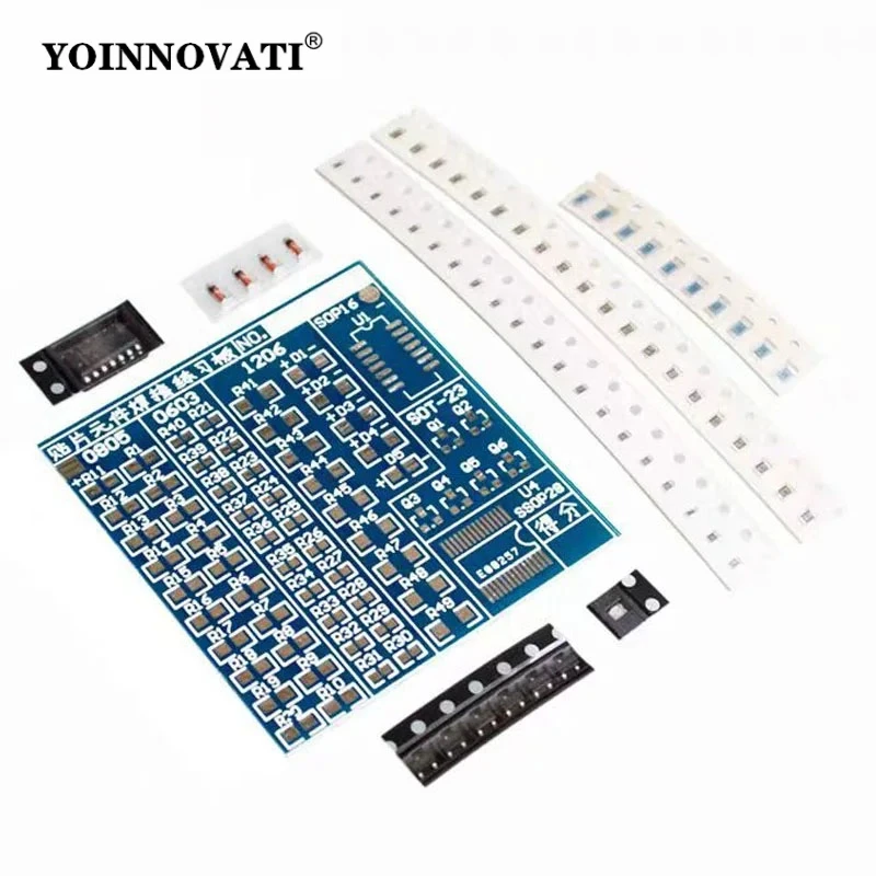 SMD Practice Board SMD Component Soldering Board for Electrical and Electronic Soldering Techniques Soldering Kit