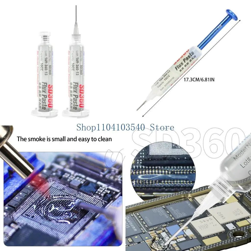 02DC User Friendly noLead SD360 Solder Flux Paste For Precisely Assembly