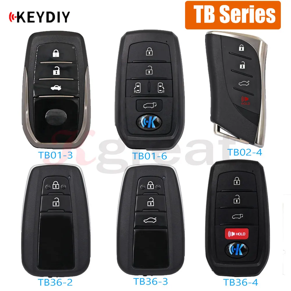 

KEYDIY TB Smart Key TB01 TB02 TB36 KD 8A Remote Key for Toyota Corolla RAV4 Lexus ES GS FCCID:0020 0410 2110 F43 0351 0010 0440