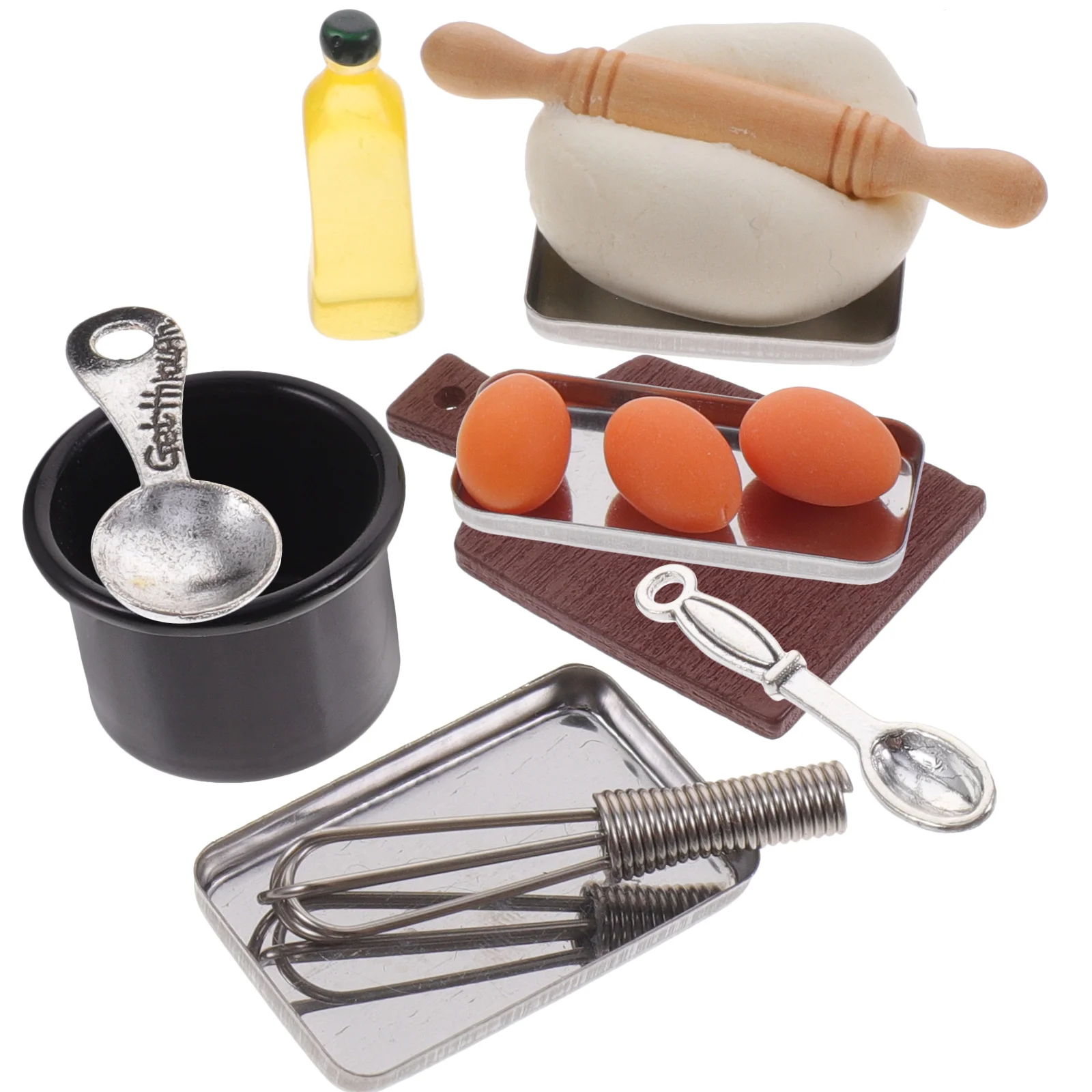 Modelo de batedor bandeja de cozimento em miniatura utensílios de cozinha ferramentas de jogo pequenas coisas crianças ovo