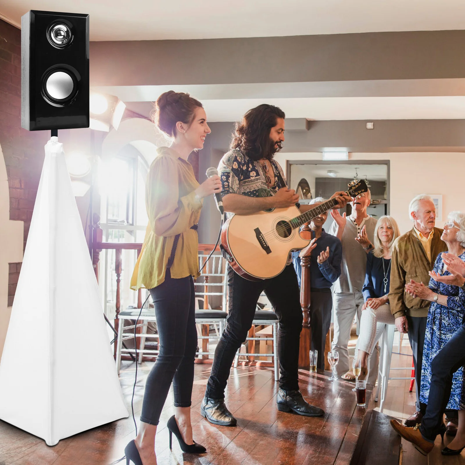 

Speaker Stand Protective Case Tripod Shading Dust Cover Heavy Duty Polyester Speaker Stand Protector Stage Accessory Audio