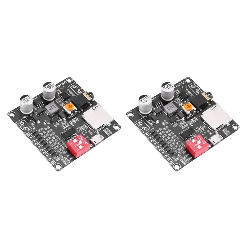 2X DY-HV20T 12V/24V Power Supply10w/20W Voice Playback Module Supporting Micro-SD Card MP3 Music Player For Arduino-BCBW