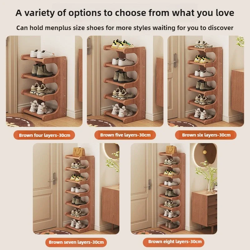 Shoe rack, home dormitory corner, small narrow style, multi-layer storage rack, entrance door, rental shoe cabinet image 3