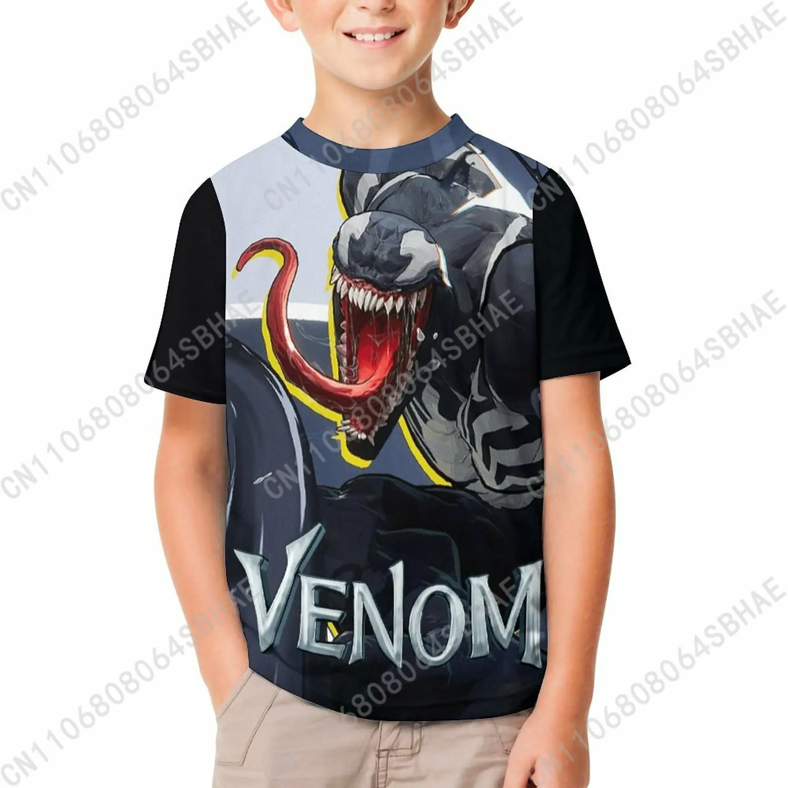 

Marvel Venom T Shirt Boy Girl Short Sleeve Print Cotton TShirt Comfortable Crew Neck Children Child Tee Cosplay