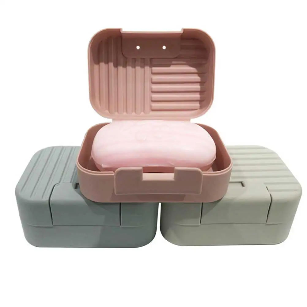 

3Pcs Portable Box Sky-blue Travel Container Waterproof Dish For Handmade Soap Gym Spa Practical Soap Dish Outdoor