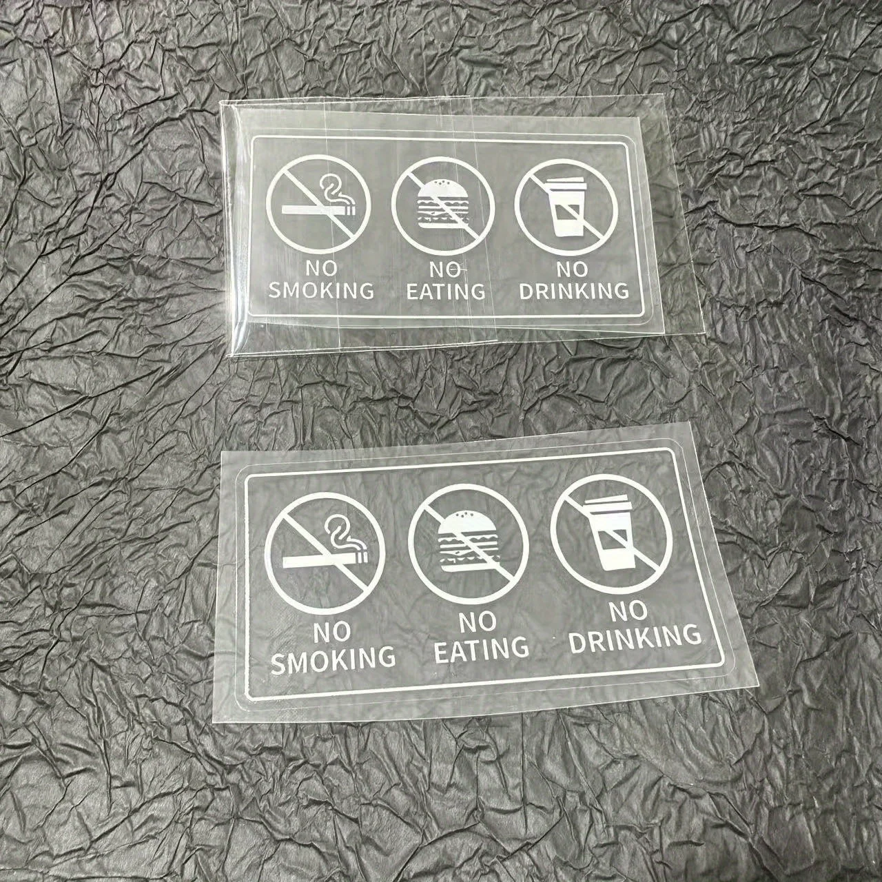 No Smoking Eating Drinking Car Sticker Matte Vinyl Decal Truck Motorcycle Helmet Office Home Decor Universal Auto Sign Paster