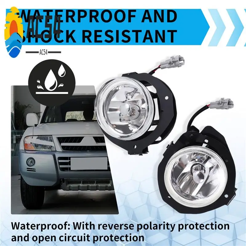 

AC54-1Pair Car Front Bumper Fog Lights Assembly Driving Lamp Foglight For Mitsubishi Pajero IO Montero Pinin For Shogun Mini
