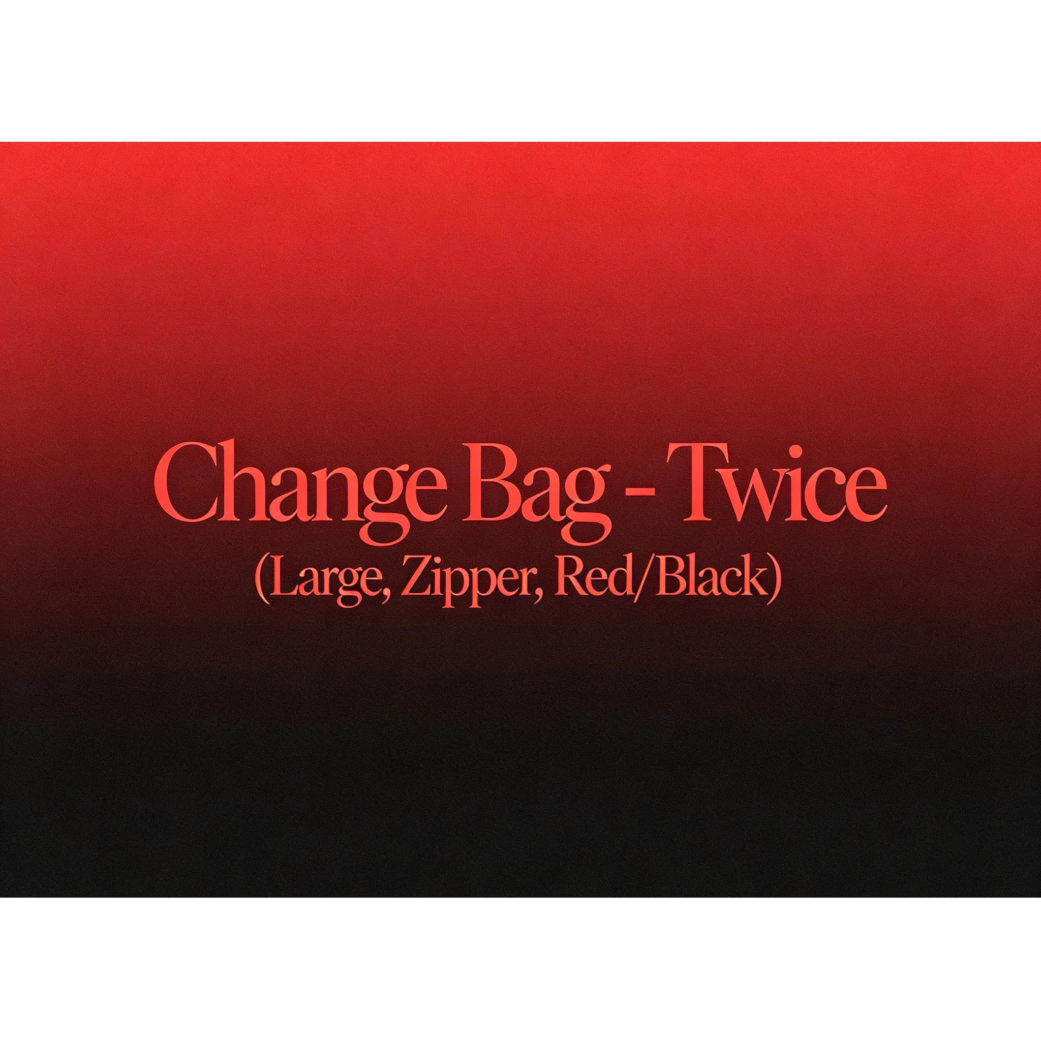 Change Bag - Twice (Large, Zipper, Red/Black) Magic Tricks Stage Gimmick Illusion Fun Appearing Product Bag Magician Magic Ball