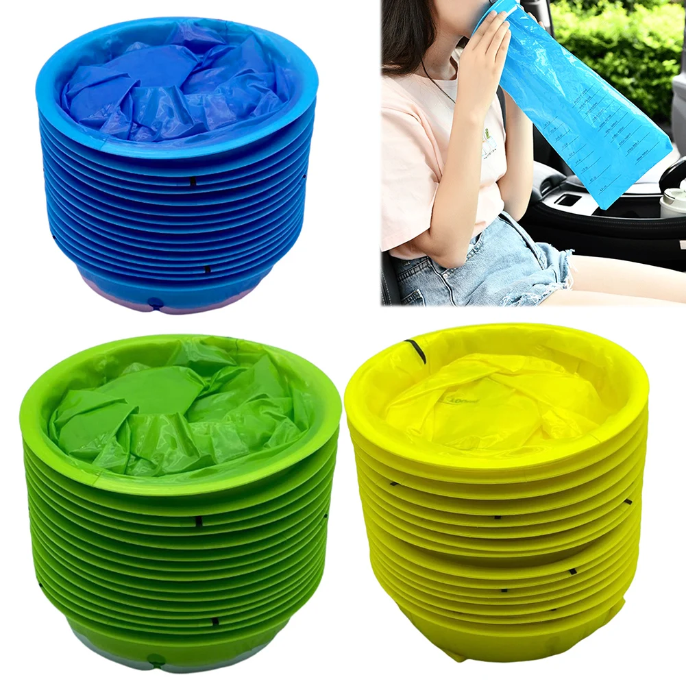 10Pcs Emesis Bag Aircraft & Car Sickness Bag Plastic Portable Nausea Bags Sickness Barf Bags for Travel Motion Sickness
