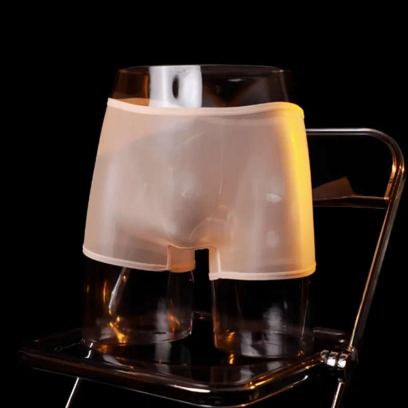 خفيفة الوزن قابلة للتنفس رقيقة جدا انظر من خلال الرجال سراويل داخلية ضيقة بالإضافة إلى حجم الملابس الداخلية مثير السلس عالية الخصر ملخصات