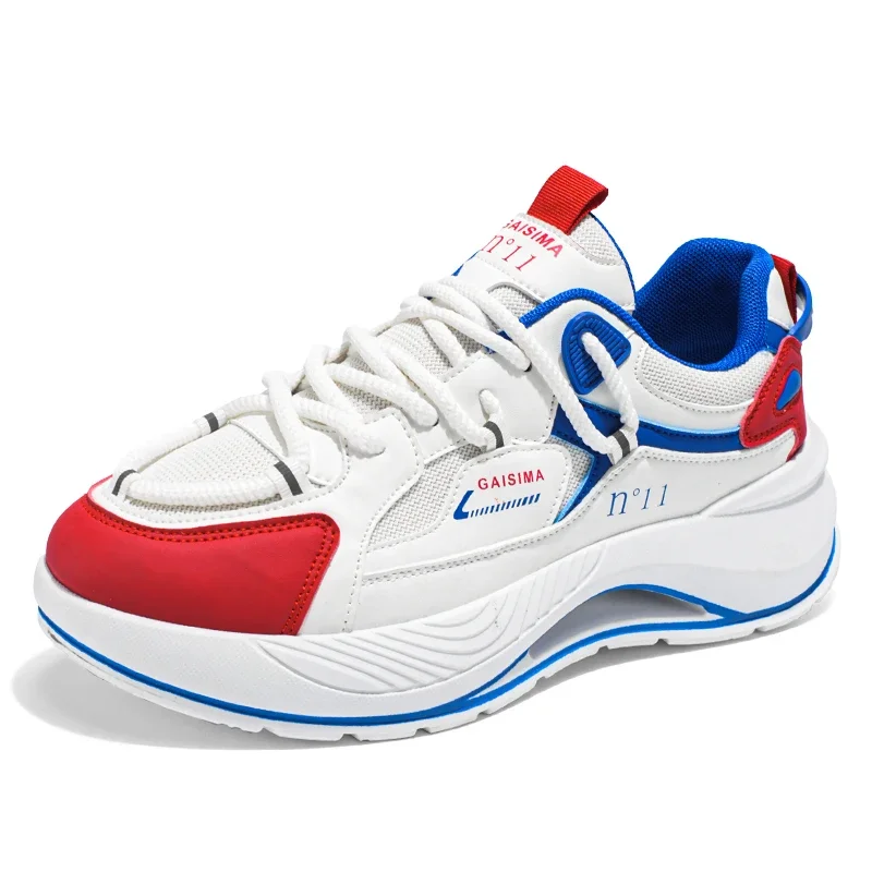 

Men's motorcycle shoes, thick soled, breathable, fashionable, resting, sports, running shoes, dad shoes