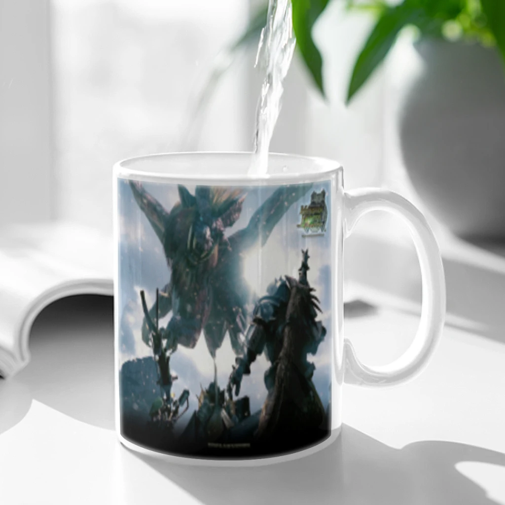 Japanese Game Animated Monster Hunter Art Free shipping Mug 11oz Black Ceramic Coffee Mug Friends Birthday Gift Mug