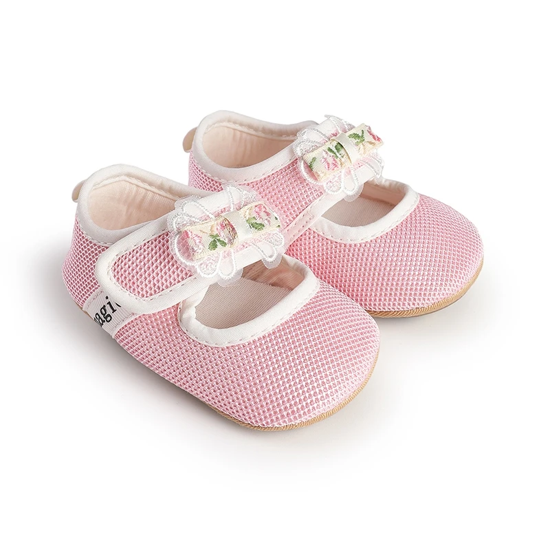 

Милая обувь с цветочным принтом для маленьких девочек, нескользящая мягкая подошва с бантом, обувь принцессы для маленьких девочек, обувь для первых ходунков, обувь для кроватки