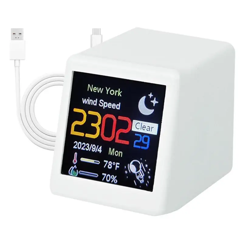 

Smart Wifi Weather Station Digital Weather Station Smart Weather Forecast With Wifi Smart Air Station For Home Offices Bedroom