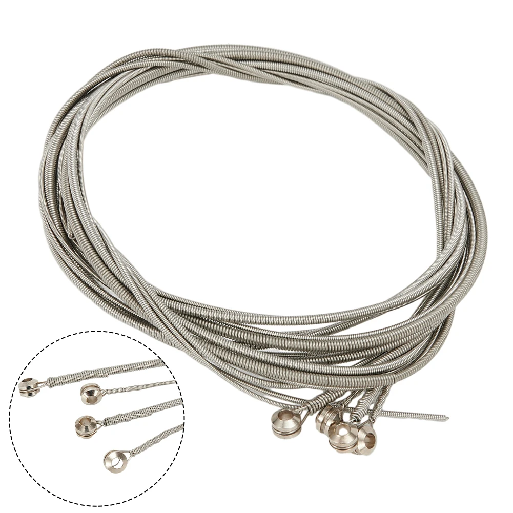 1Set Bass Strings Steel Cord Replaces For Electric Bass Beginner Flatwound Bass Replaces Bass Strings Guitar Parts Accessories