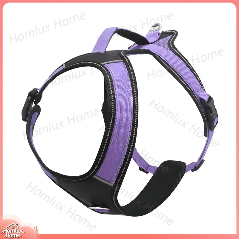 Reflective Dog Harness Vest Breathable Adjustable Anti Pull Leash Handle Control Pet Traction Belt for Small Medium Large