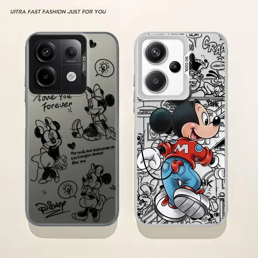 

Soft Cover Phone Case for Xiaomi Redmi Note 10 11 12 12S 14 12Pro 11S 10S 14Pro+ 13 Pro + Disney Mickey Mouse Lovely