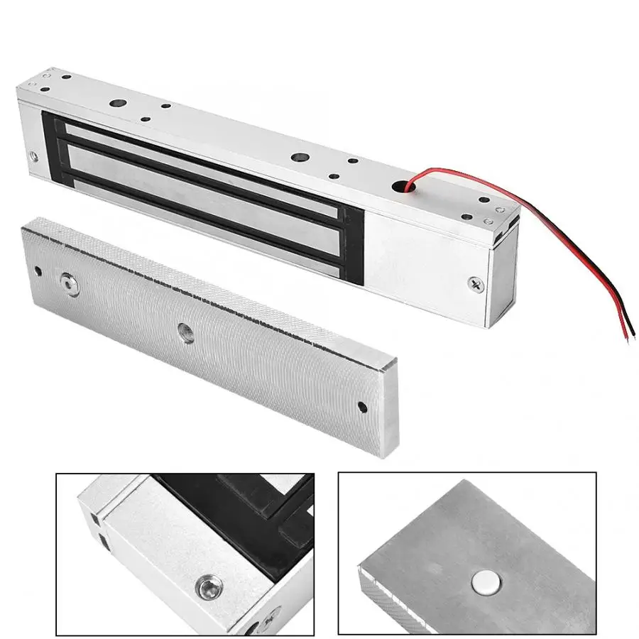 DC 12V 280 kg Electric Magnetic Holding Force Single Door Electromagnetic Lock with LED Light