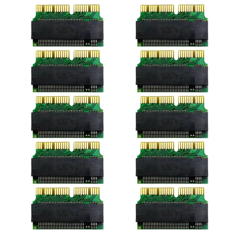 10PCS M.2 Adapter PCIe M.2 to SSD for Macbook Air Pro Laptop 2013 2014 2015 A1465 A1466 A1502 A1398 PCI-E X4 NVMe SSD Riser Card