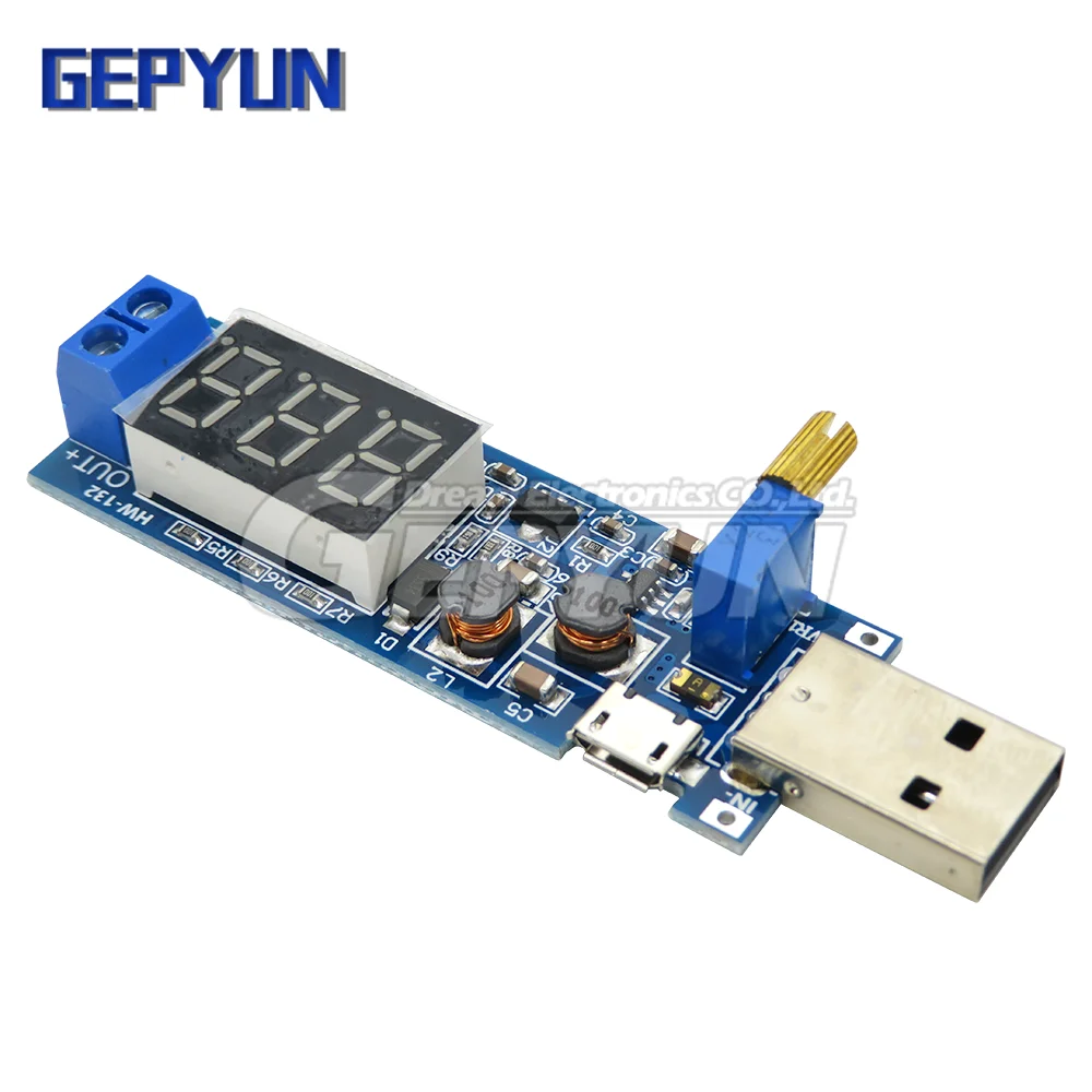 1PCS DC-DC 5V to 3.5V / 12V USB Step UP / Down Power Supply Module Adjustable Boost Buck Converter Out DC 1.2V-24V